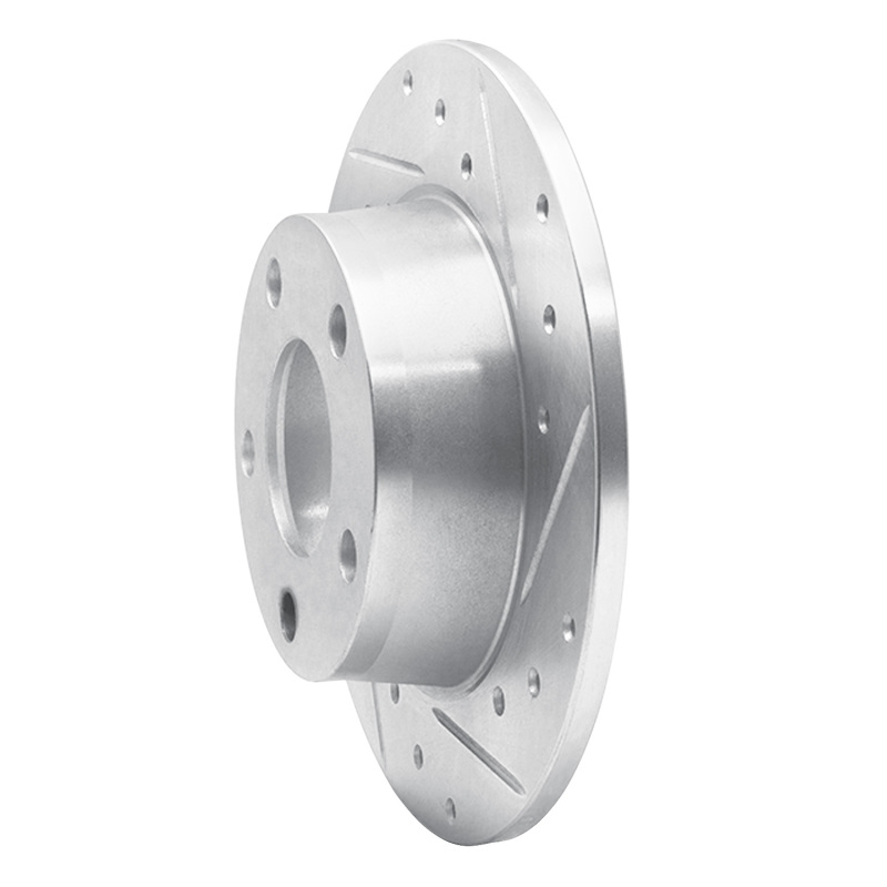 Audi A6 Quattro Brake Rotor (1) - Rear Right - R1 Concepts - Drilled & Slotted - Silver - `99-`02